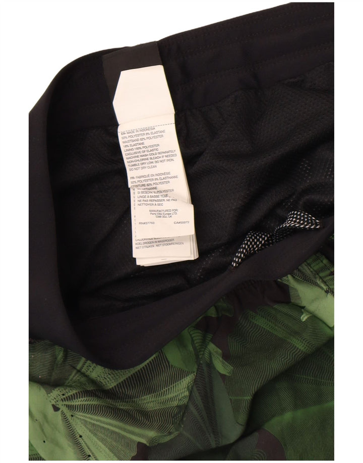 NIKE Sportshorts til mænd Small Green Floral Polyester
