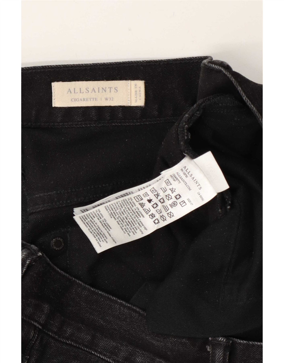 All Saints Herre Cigarette Slim Jeans W32 L32 Grå Bomuld