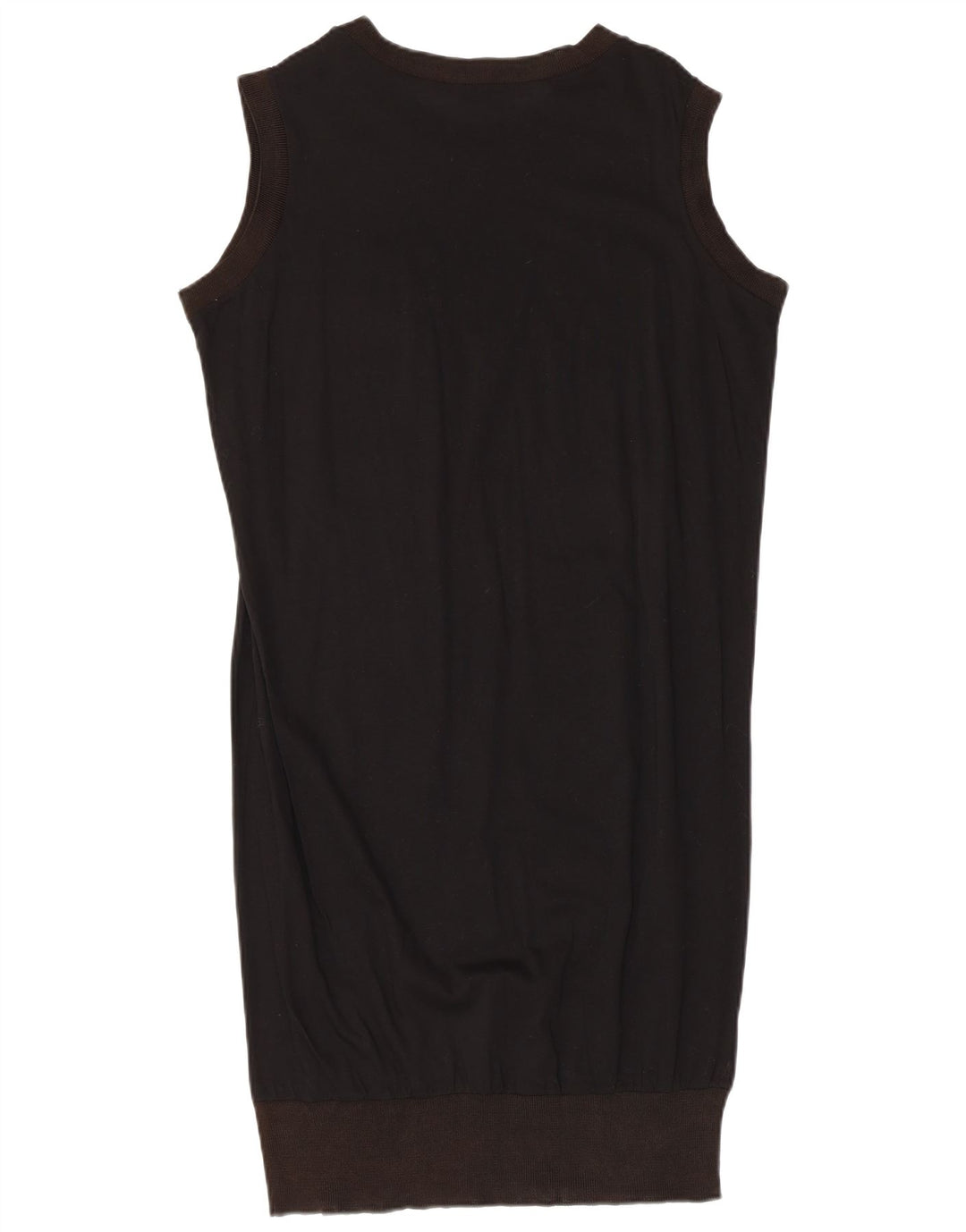 VINTAGE Kvinders ærmeløs grafisk boblekjole UK 14 Medium Black