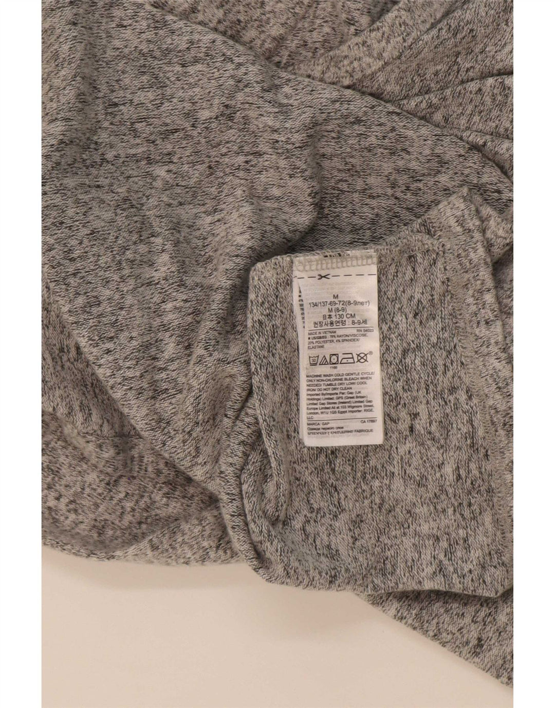 Gap Girls Open Cardigan Sweater 8-9 år Medium Grey Rayon