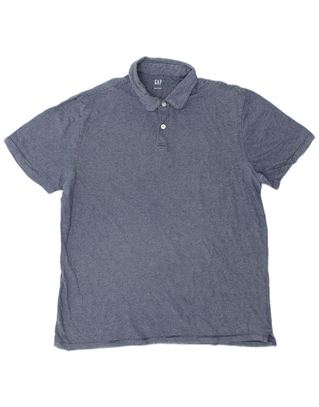 Gap herre poloshirt stor blå stribet bomuld