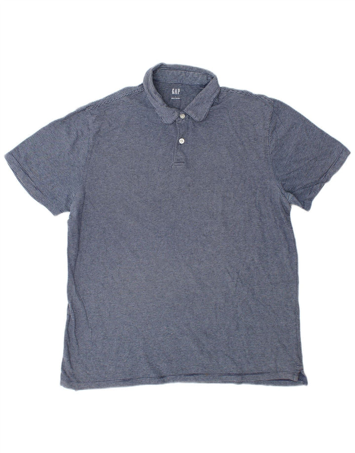 Gap herre poloshirt stor blå stribet bomuld