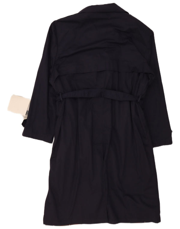 Vintage Trench Coat til mænd UK 42 XL Navy Blue Polyester