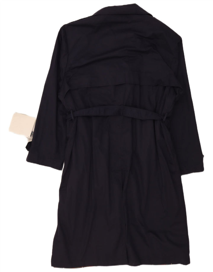 Vintage Trench Coat til mænd UK 42 XL Navy Blue Polyester