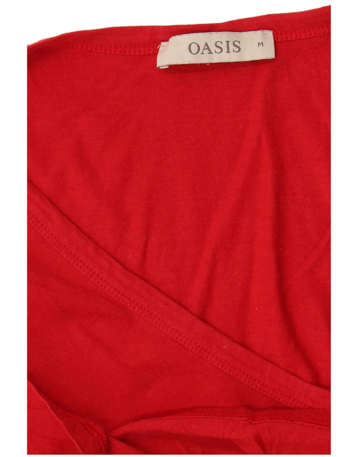 OASIS Dame T-Shirt Top UK 14 Medium Rød