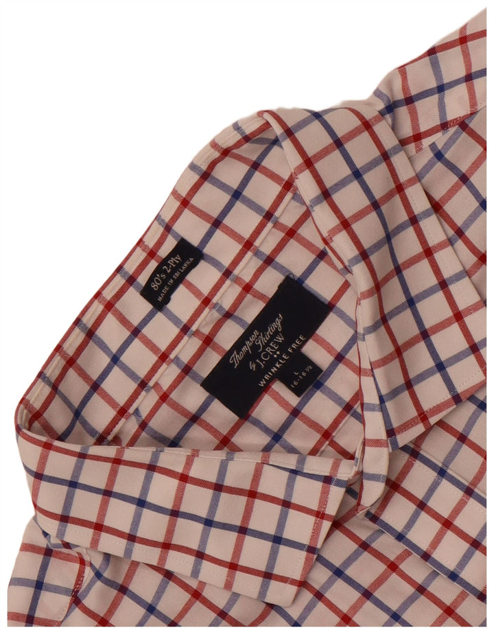 J. Crew Herre Thompson skjorte str. 16 16 1/2 Large White Check