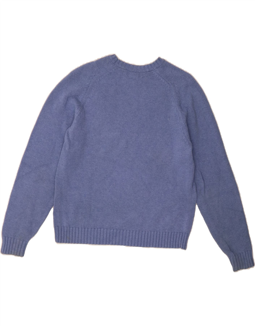LANDS END Womens Regular Fit Crew Neck Jumper Sweater UK 10/12 Medium Blue Vintage Lands End and Second-Hand Lands End from Messina Hembry 