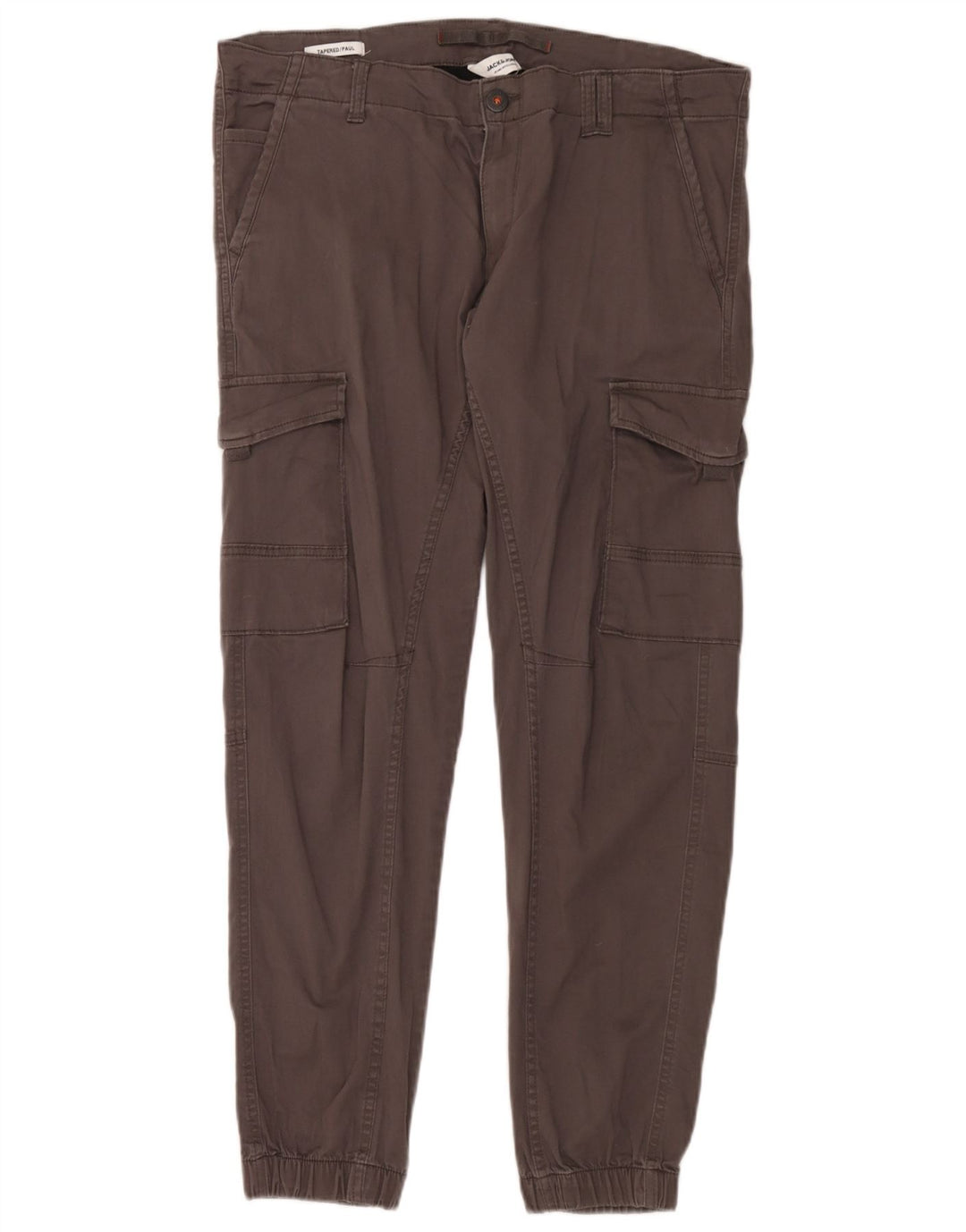 Jack & Jones Herre joggers Cargo Bukser W36 L32 Grå Bomuld