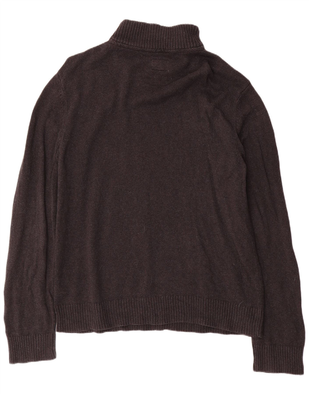 Fat Face Herre Zip Neck Jumper Sweater Stor Grå Bomuld