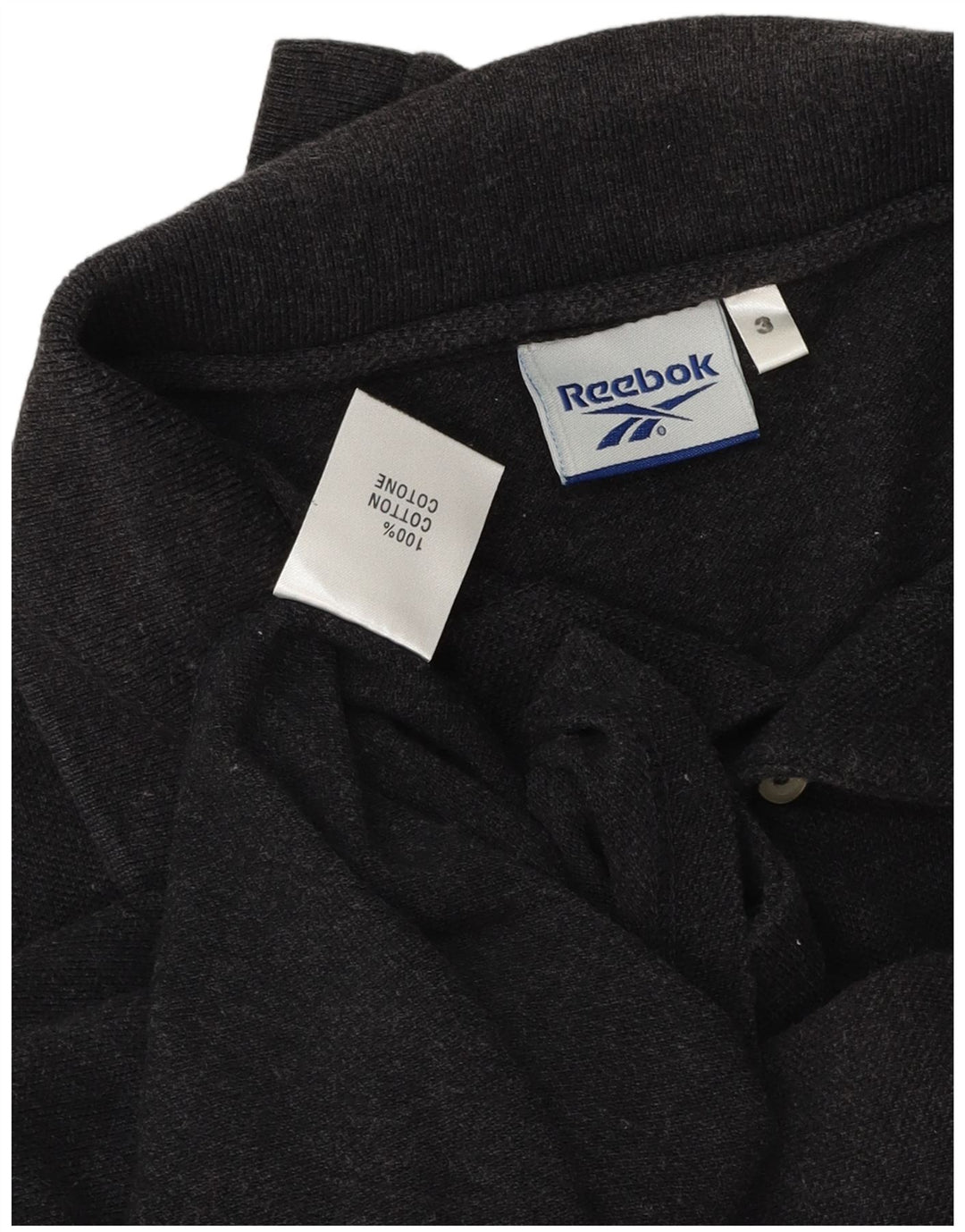 Reebok herre poloshirt, stor grå bomuld