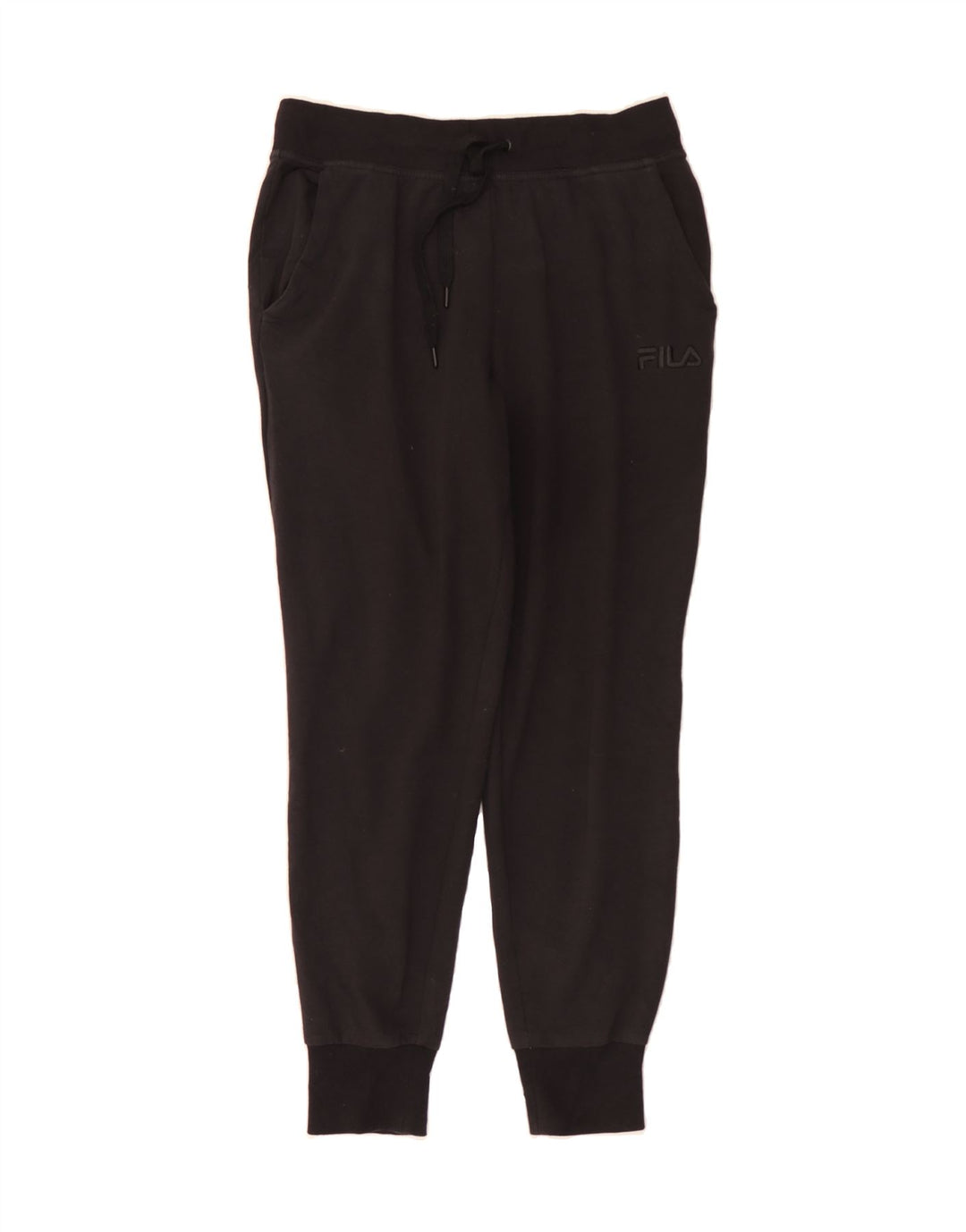 FILA Womens Tracksuit Trousers Joggers UK 14 Medium Black Vintage Fila and Second-Hand Fila from Messina Hembry 