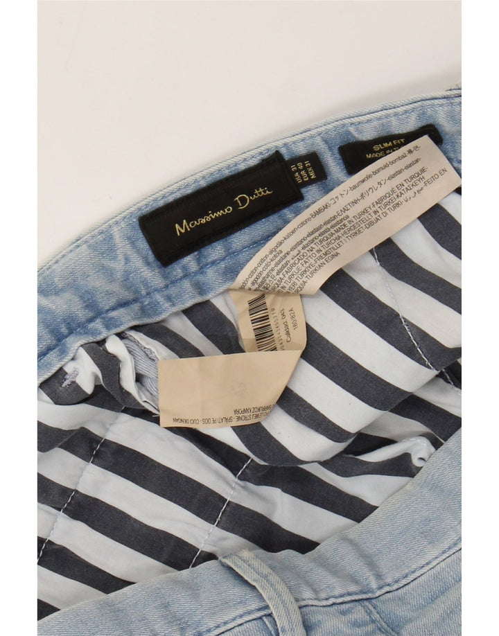 Massimo Dutti Herre Slim Jeans EU 40 Medium W31 L26 Blå Bomuld