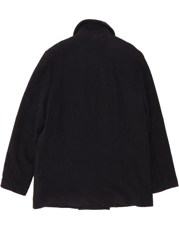 J. CREW Herre Pea Coat UK 42 XL Marineblå Uld
