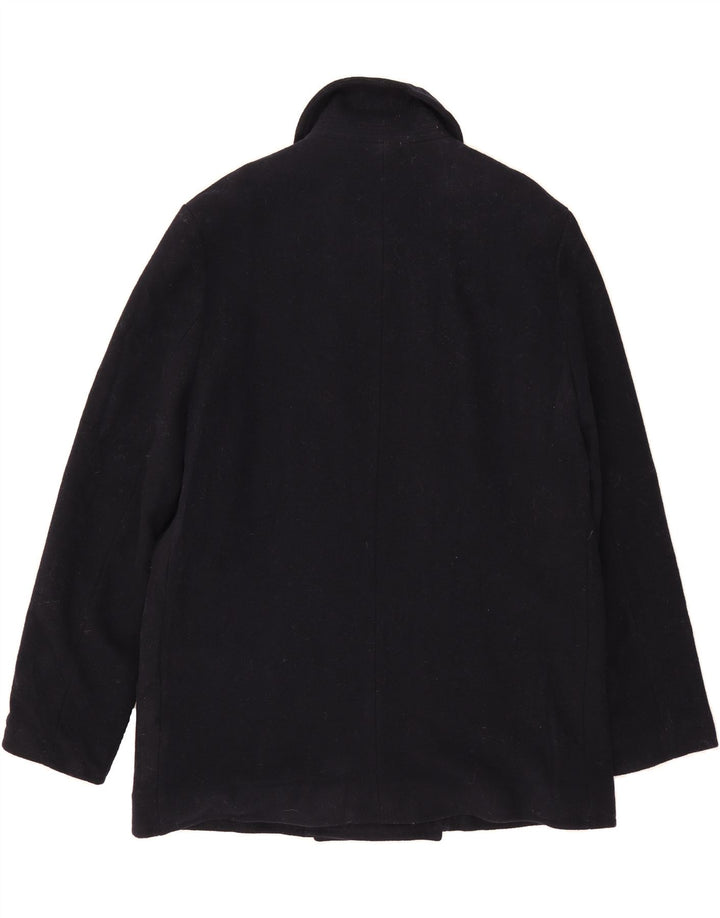 J. CREW Herre Pea Coat UK 42 XL Marineblå Uld