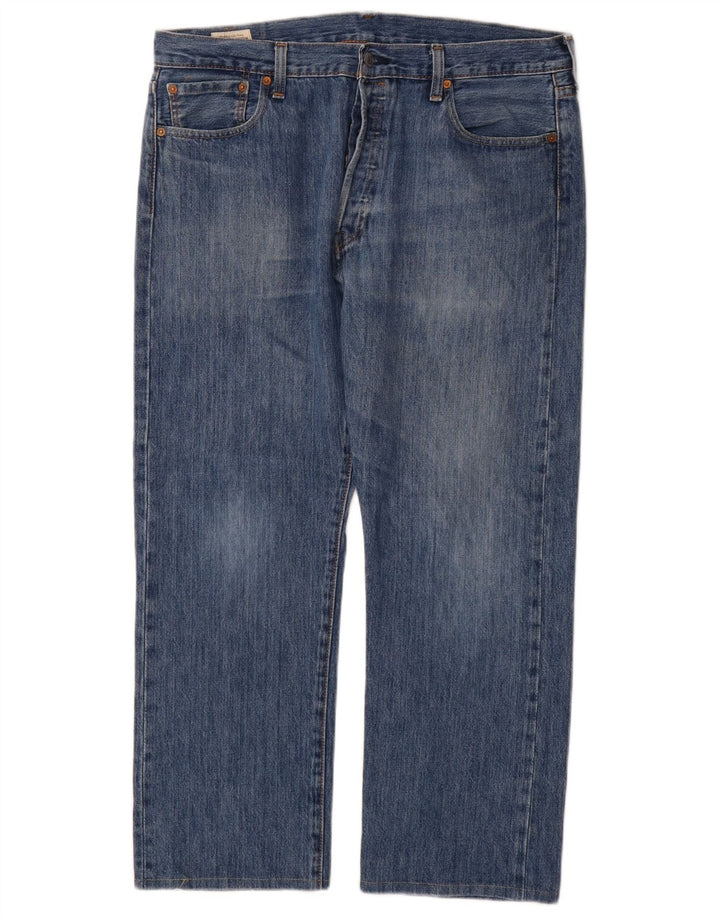 Levi's Herre 501 lige jeans W36 L28 blå bomuld
