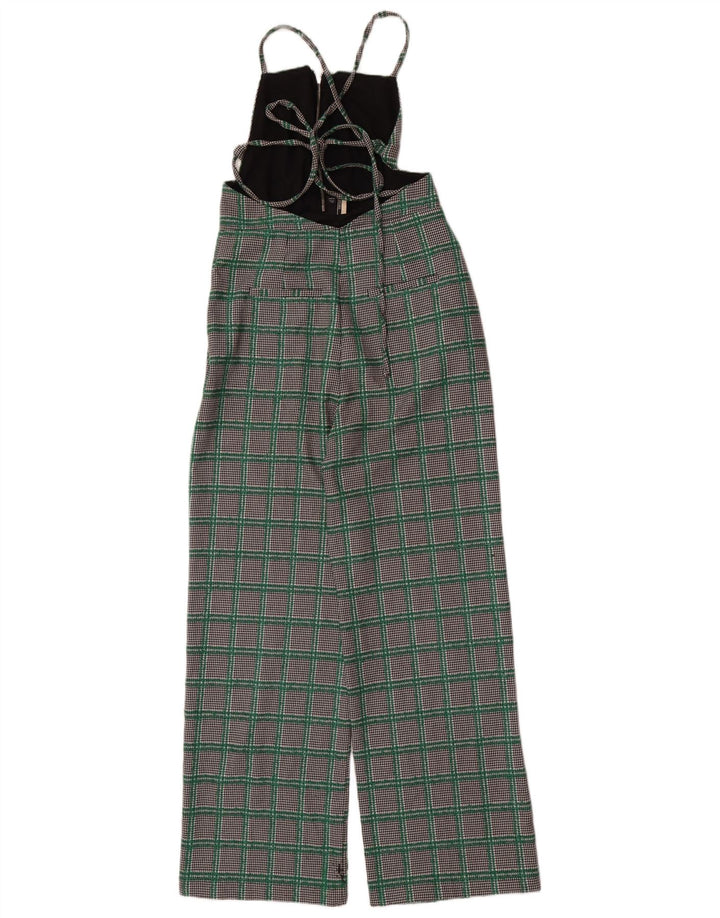 Topshop Dame Ærmeløs Jumpsuit UK 10 Small Multicolor Houndstooth