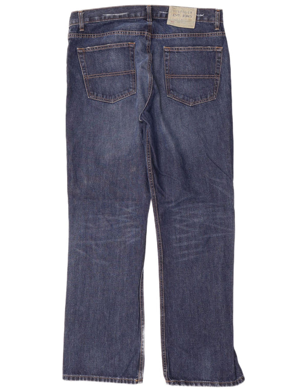 TOMMY HILFIGER Herre Bootcut Jeans W34 L32 Blå Bomuld