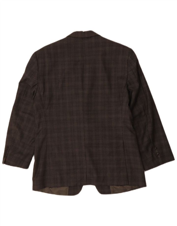 Tommy Hilfiger Herre 2-knaps blazerjakke US 41 Stor brun plaiduld