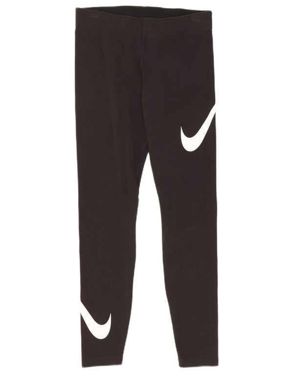 Nike Womens Graphic Leggings UK 12 Medium Black