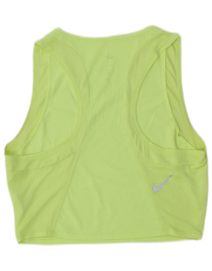 Nike Dame Dri Fit Crop Vest Top UK 12 Medium Grøn