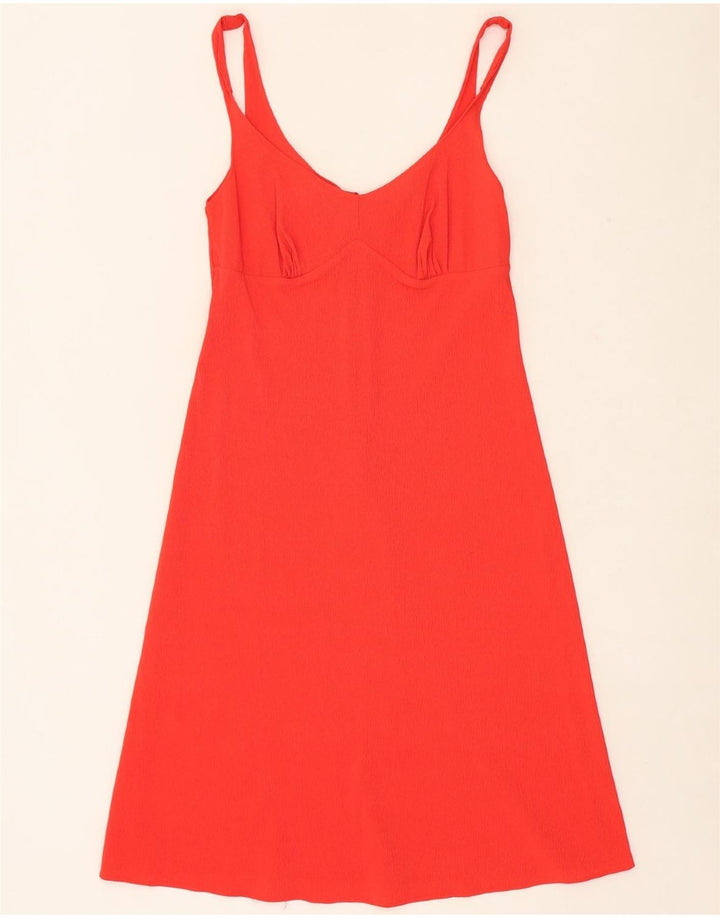 VINTAGE Womens Slip Dress IT 52 2XL Red Vintage Vintage and Second-Hand Vintage from Messina Hembry 