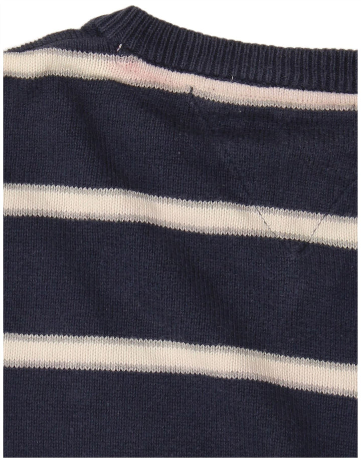TOMMY HILFIGER Drenge V-hals sweater 11-12 år Marineblå stribet