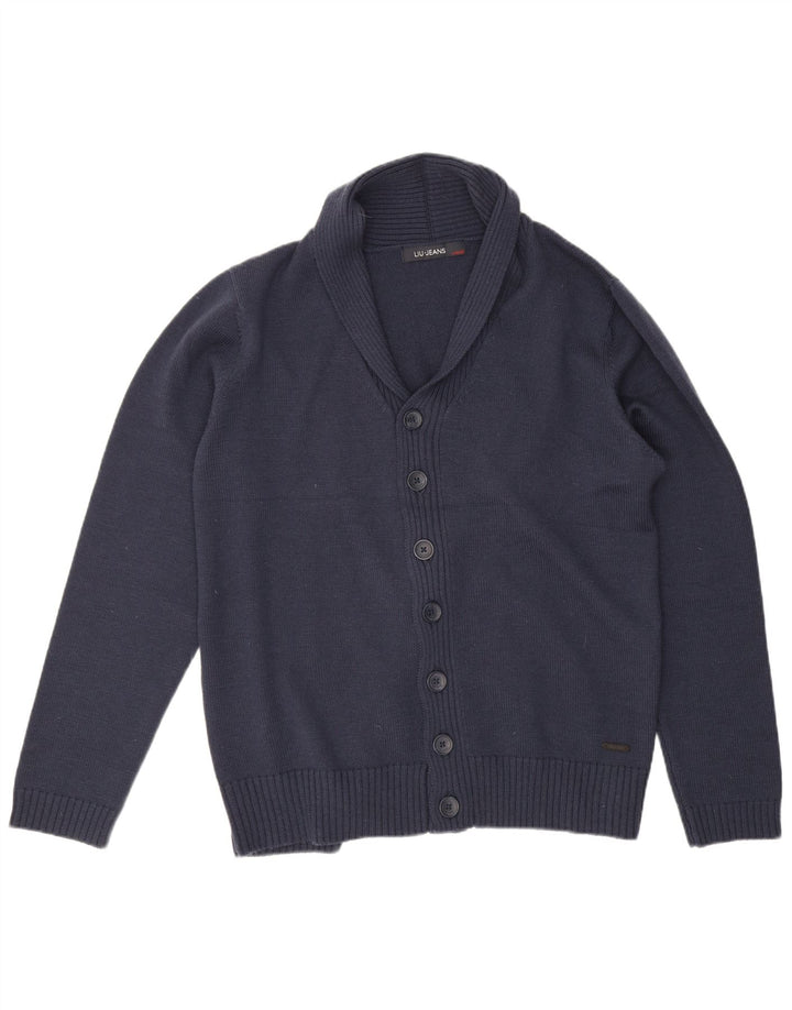 LIU JO Herre cardigan sweater XL marineblå uld