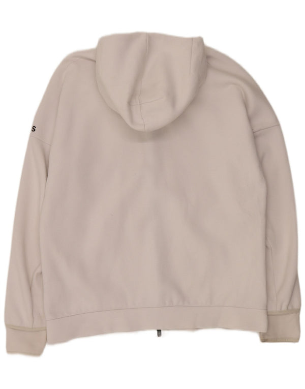 Adidas Hættetrøje med lynlås til mænd XL Hvid bomuld