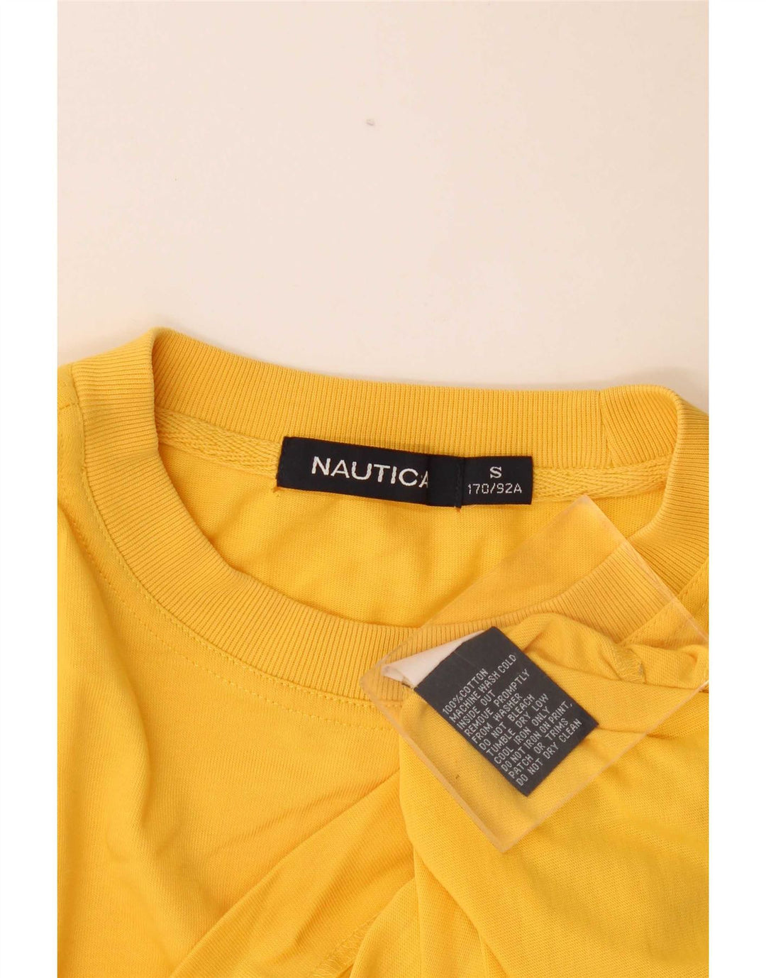 Nautica Herre grafisk top langærmet lille gul bomuld