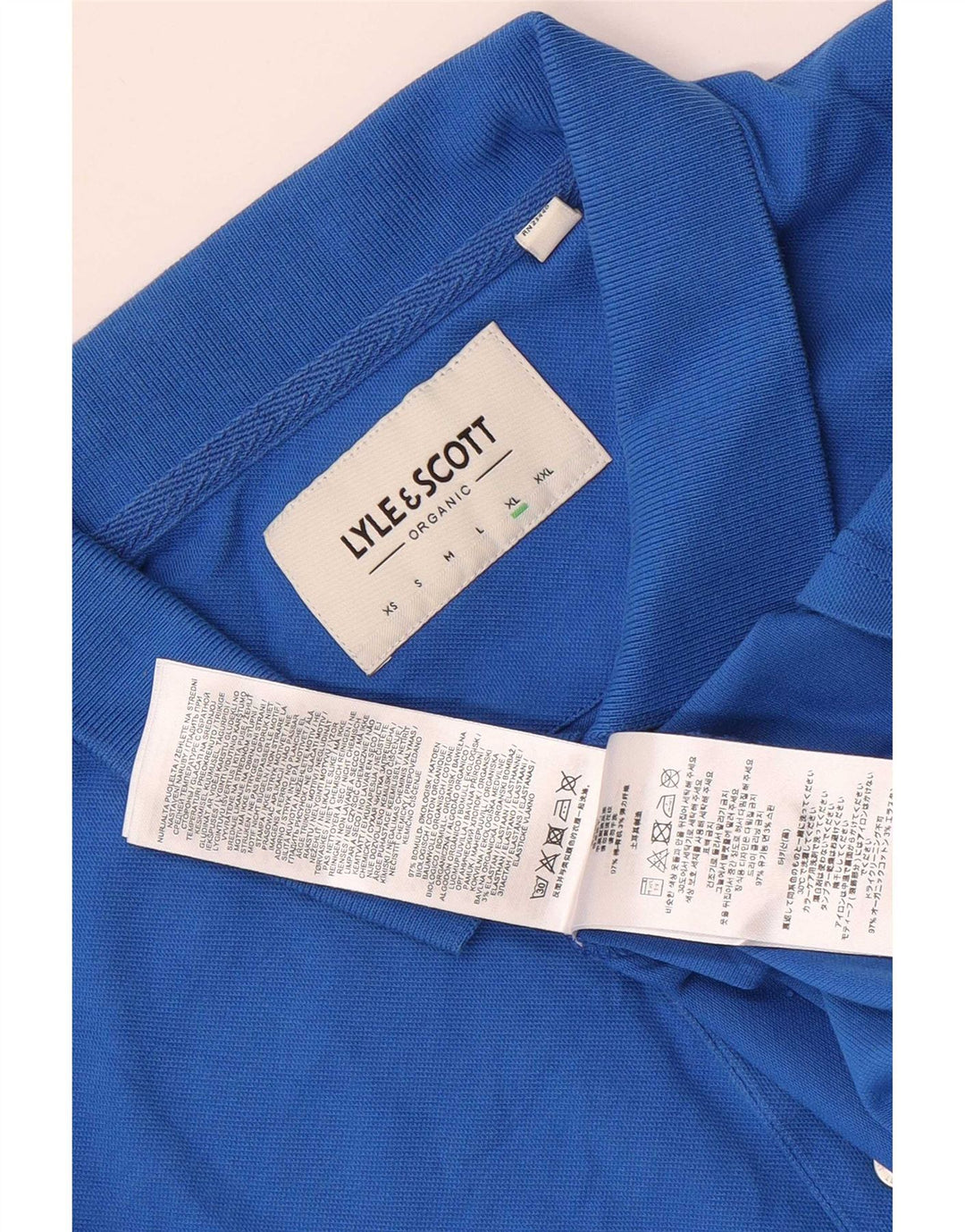Lyle & Scott herre poloshirt XL blå bomuld