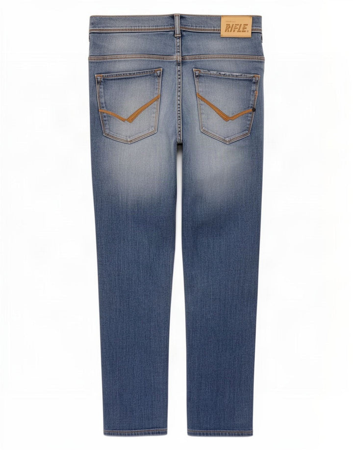 Rifle Herre Straight Jeans W32 L30 Blå Bomuld