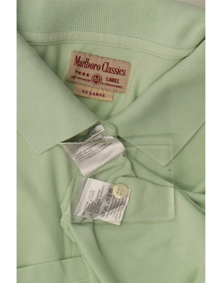 Marlboro Classics Dame Polo Shirt UK 20 2XL Grøn Bomuld