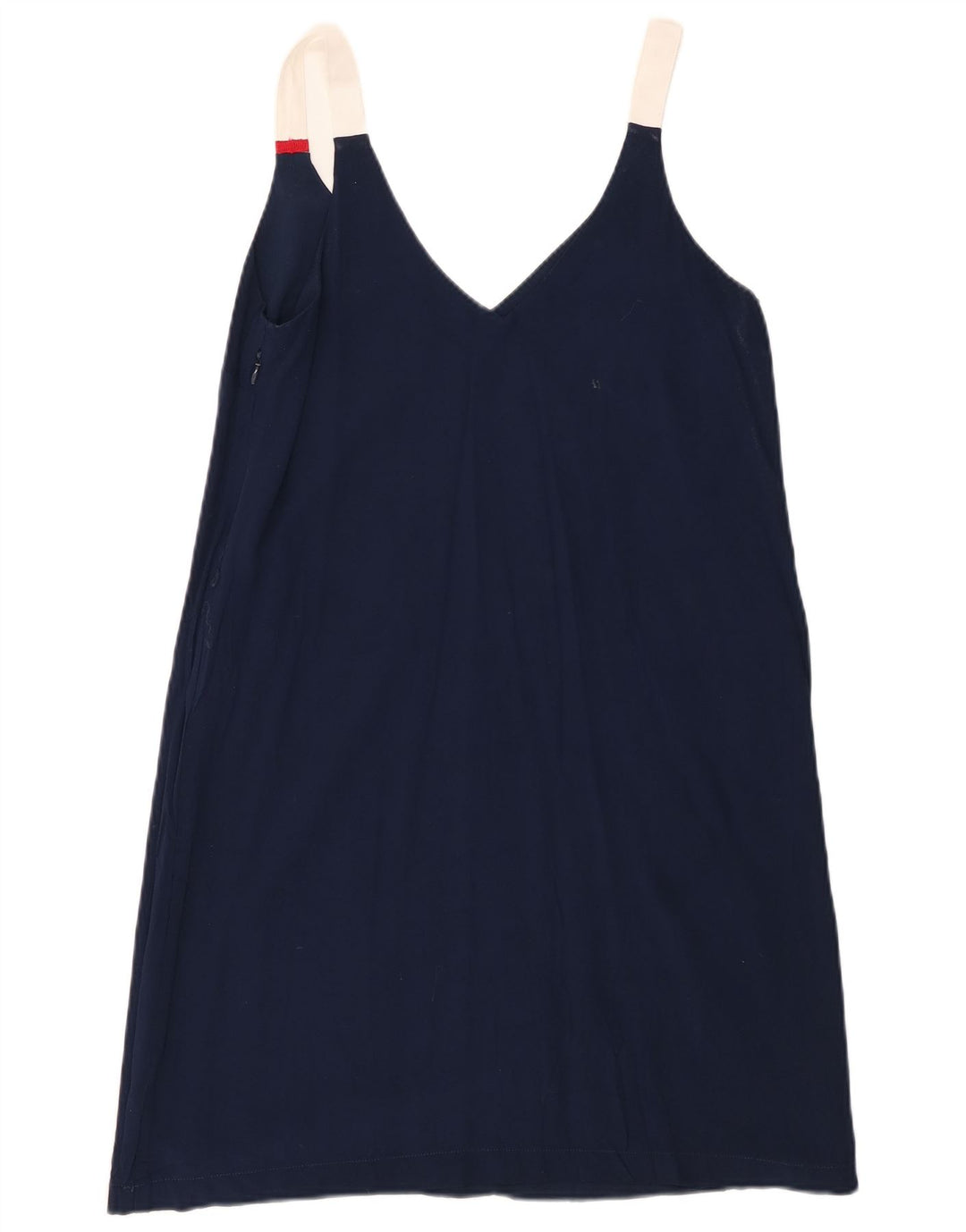 Tommy Hilfiger Dame Vest Bluse Top UK 12 Medium Navy Blue Colourblock