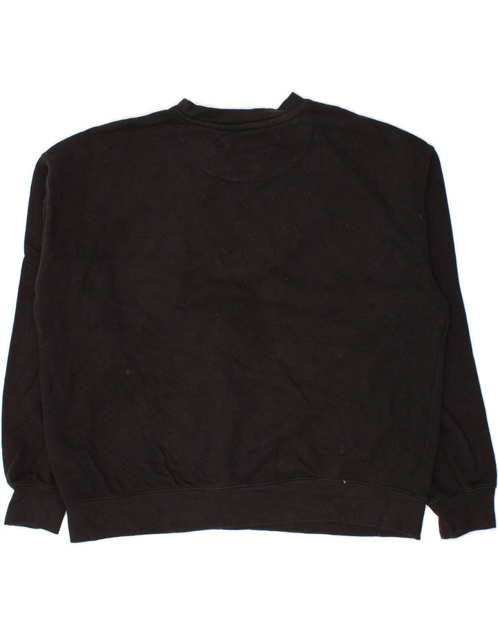 EDDIE BAUER Mens Loose Fit Sweatshirt Jumper Medium Black Cotton Vintage Eddie Bauer and Second-Hand Eddie Bauer from Messina Hembry 