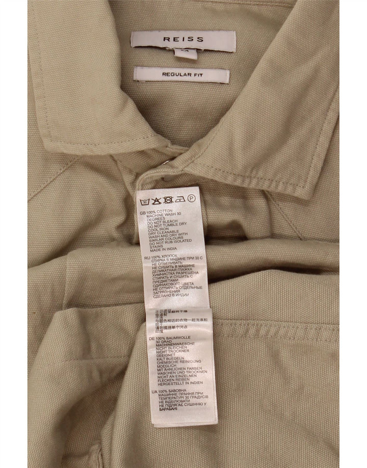 Reiss Herre Regular Fit skjorte Medium Beige Bomuld