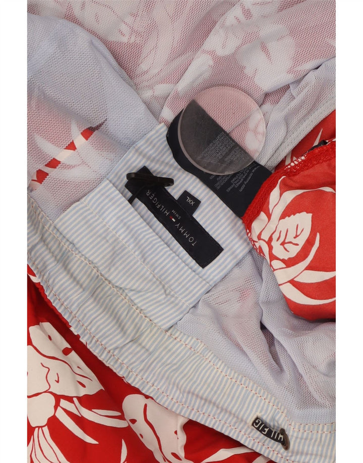 TOMMY HILFIGER Badeshorts til mænd 2XL rød blomstret polyester