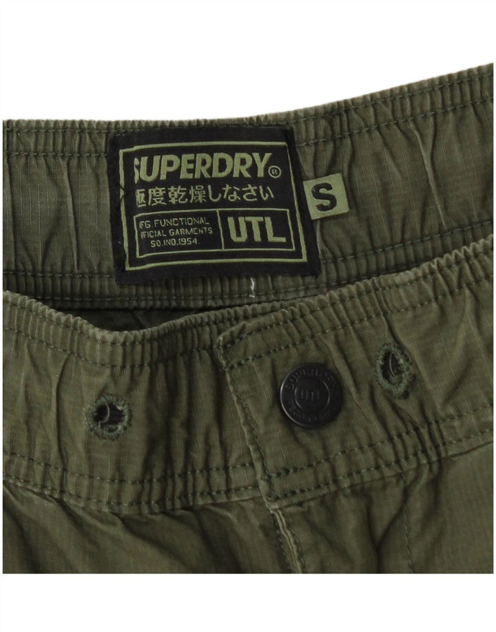 Superdry Herre Cargo Shorts Små W30 Grøn Bomuld