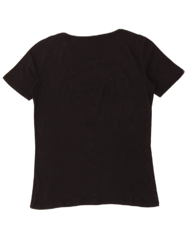 Max & Co. Kvinder grafisk T-shirt top UK 14 Large Sort