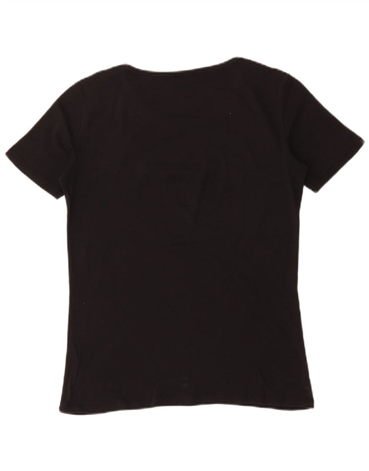 Max & Co. Kvinder grafisk T-shirt top UK 14 Large Sort