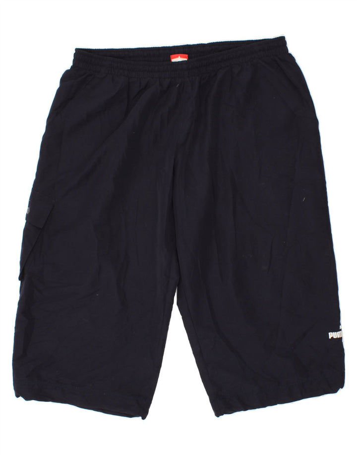 PUMA Mens Sport Shorts 2XL  Navy Blue Vintage Puma and Second-Hand Puma from Messina Hembry 