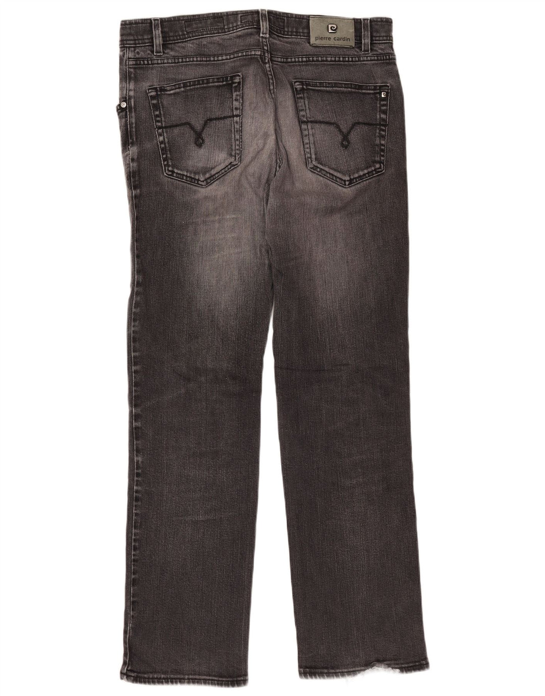 PIERRE CARDIN Straight jeans til mænd W36 L32 Grå bomuld