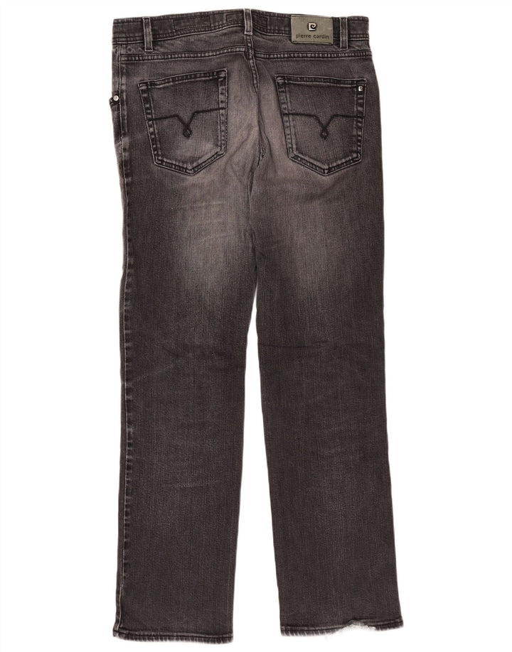 PIERRE CARDIN Straight jeans til mænd W36 L32 Grå bomuld