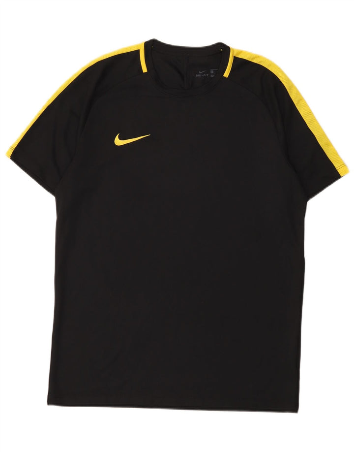 Nike Herre Dri Fit T-Shirt Top Stor Sort Colourblock Polyester