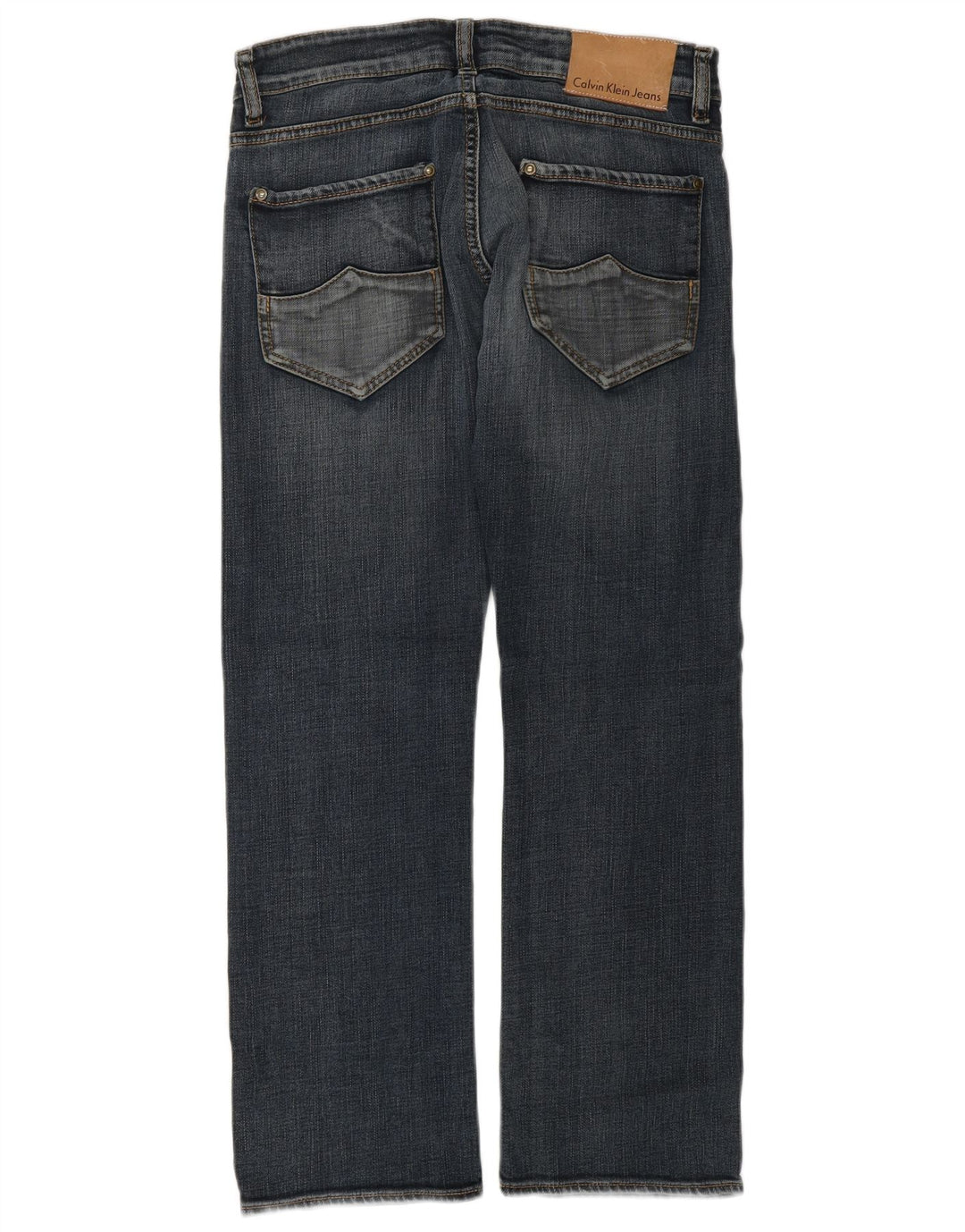 CALVIN KLEIN Lige jeans til kvinder W30 L27 Blå Bomuld