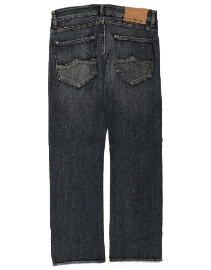 CALVIN KLEIN Lige jeans til kvinder W30 L27 Blå Bomuld
