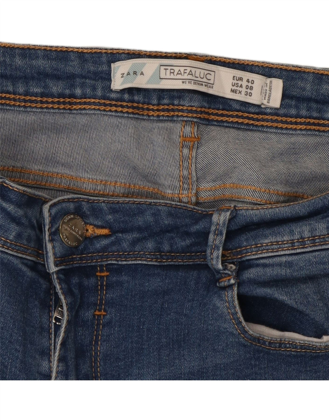 Zara Dame Skinny Jeans EU 40 Medium W30 L31 Blå