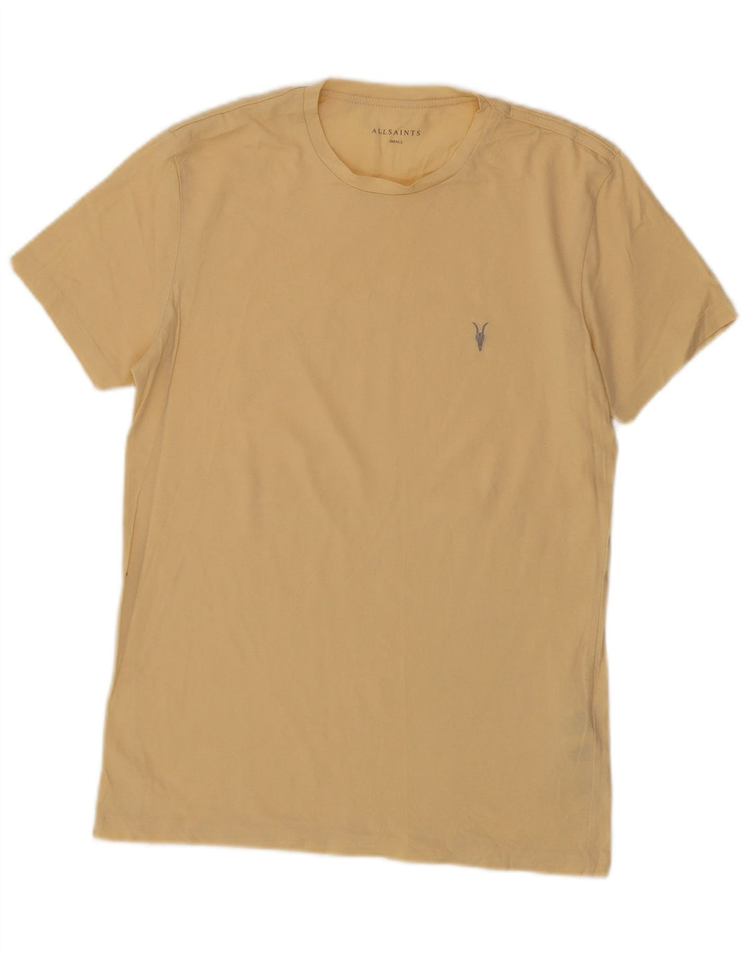 All Saints Herre T-Shirt Top Lille Gul Bomuld