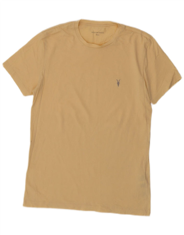 All Saints Herre T-Shirt Top Lille Gul Bomuld