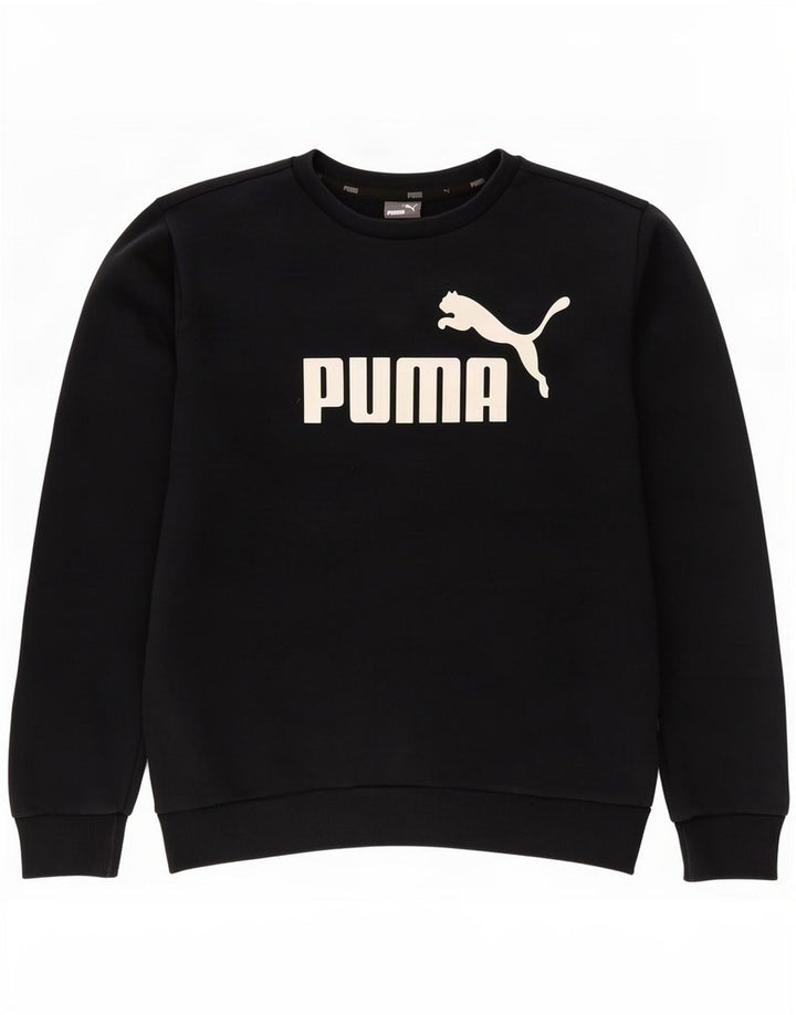 Puma Herre Grafisk Sweatshirt Jumper Medium Sort Bomuld