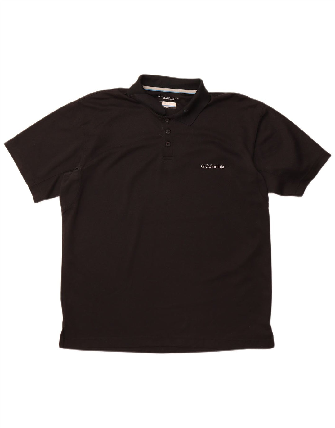 COLUMBIA Herre Omni-Shade Polo Shirt Large Black
